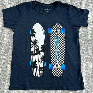 Californian Vintage Skateboard Cali Vibes tee, Boys Size 8